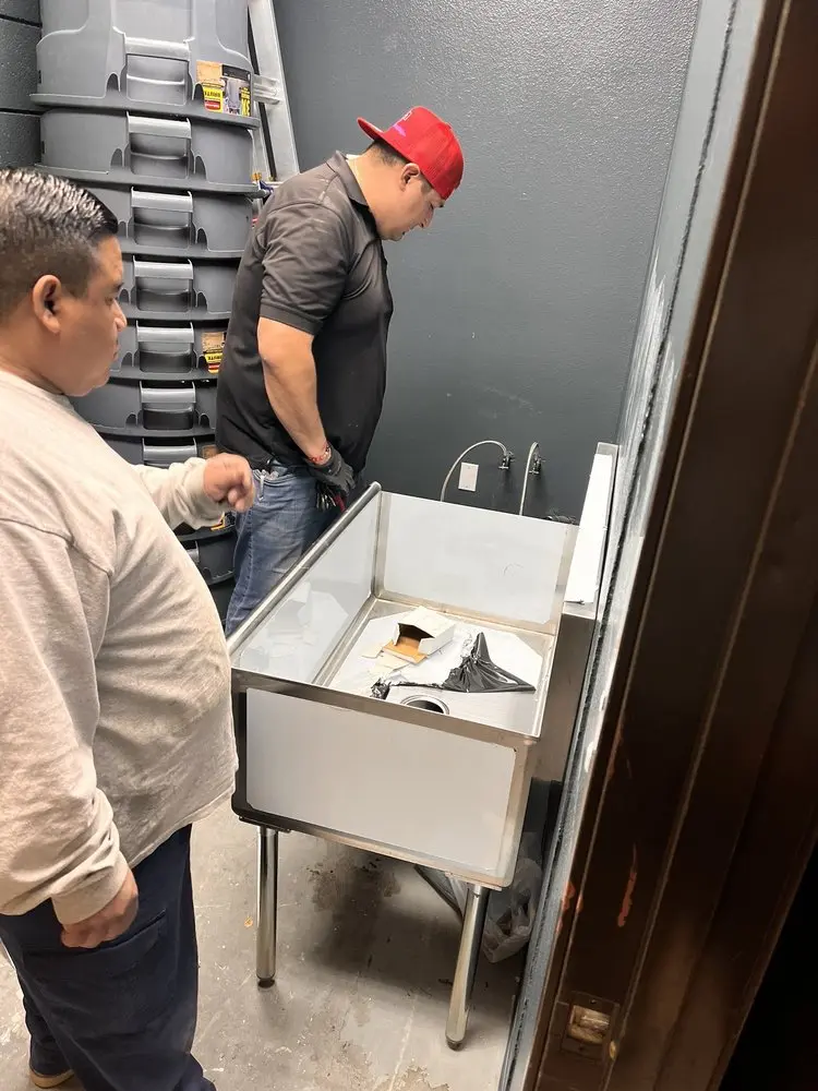 Commercial plumbing and sink installation in Dayville
